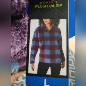 Womens Eddie Bauer plush 1/4 zip